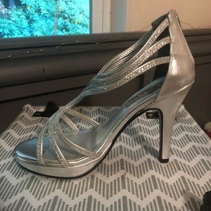 Sparkling Silver Heels